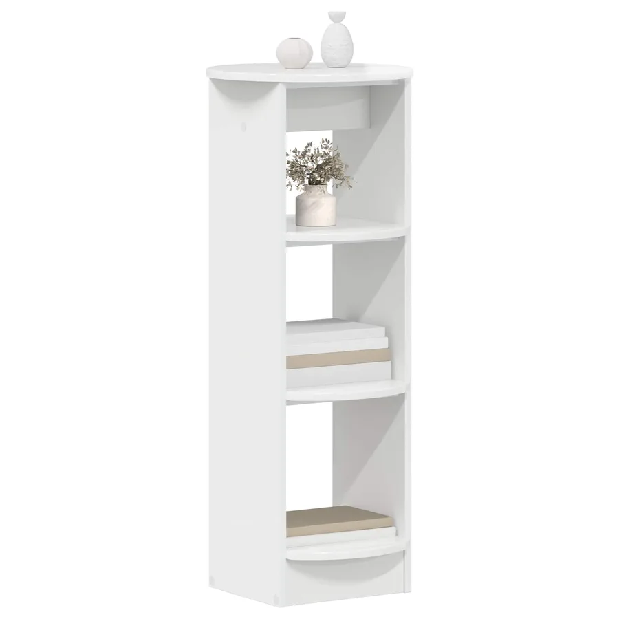 Meuble d'appoint Blanc Brillant 40 x 40 x 100 cm - 3
