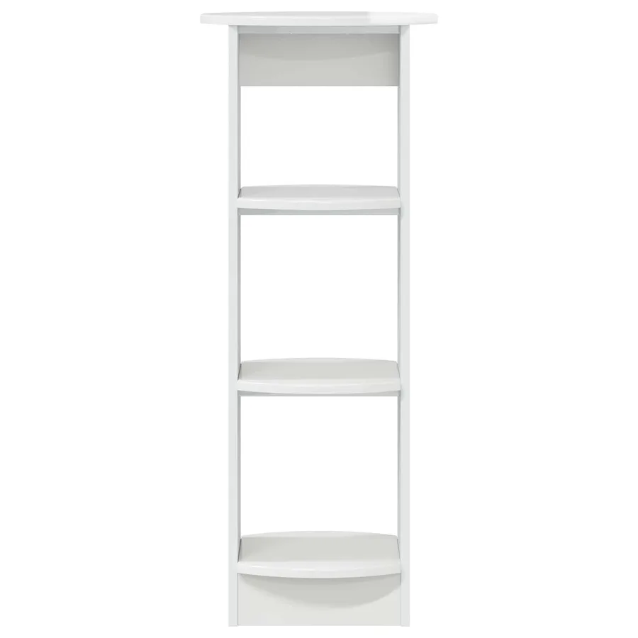 Meuble d'appoint Blanc Brillant 40 x 40 x 100 cm - 4