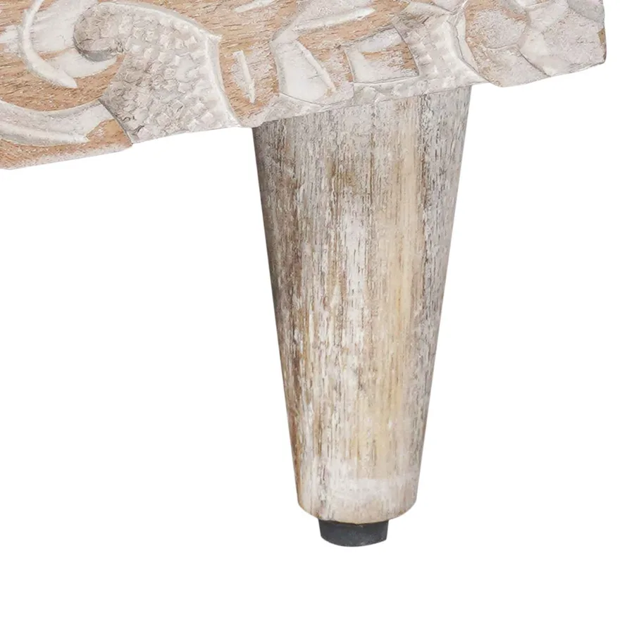 Buffet Haut Blanc 60 x 33,5 x 100 cm Bois de mangue massif - 8