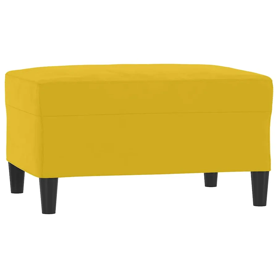 Ensemble de canapés 3 pcs avec coussins Jaune Velours - 5