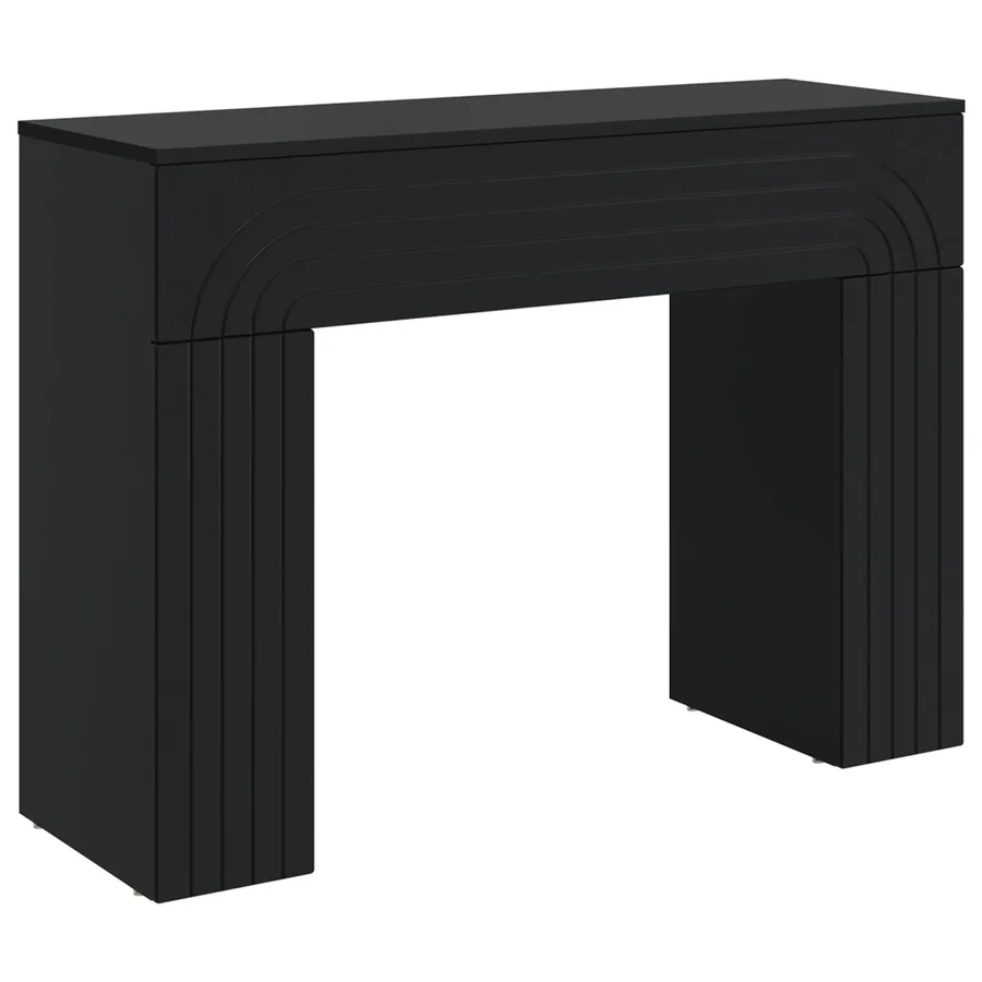 Table basse Noir 102 x 35 x 75 cm Bois d'ingénierie - 2