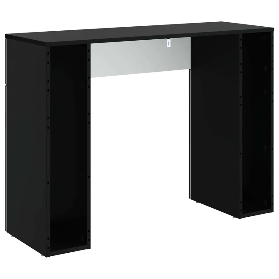 Table basse Noir 102 x 35 x 75 cm Bois d'ingénierie - 7