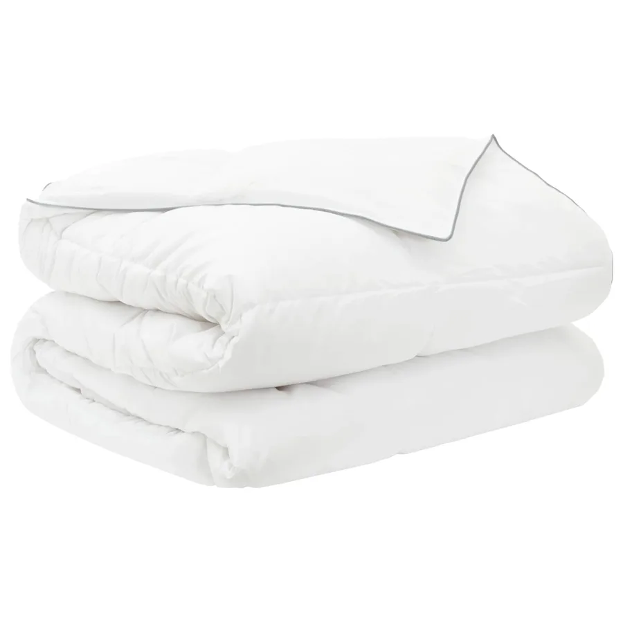 Ensemble de Duvet Blanc 155 x 220 cm Polyester, Bambou - 2