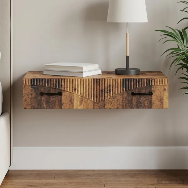 Table d'appoint murale Bois ancien 87,5 x 34,5 x 17 cm