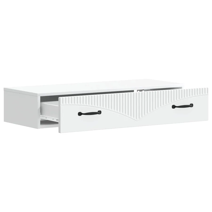 Table d'appoint murale Blanc 87,5 x 34,5 x 17 cm - 4