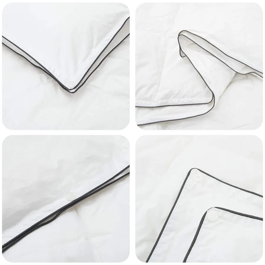 Ensemble de Duvet Blanc 135 x 200 cm Coton, Bambou, Polyester - 5