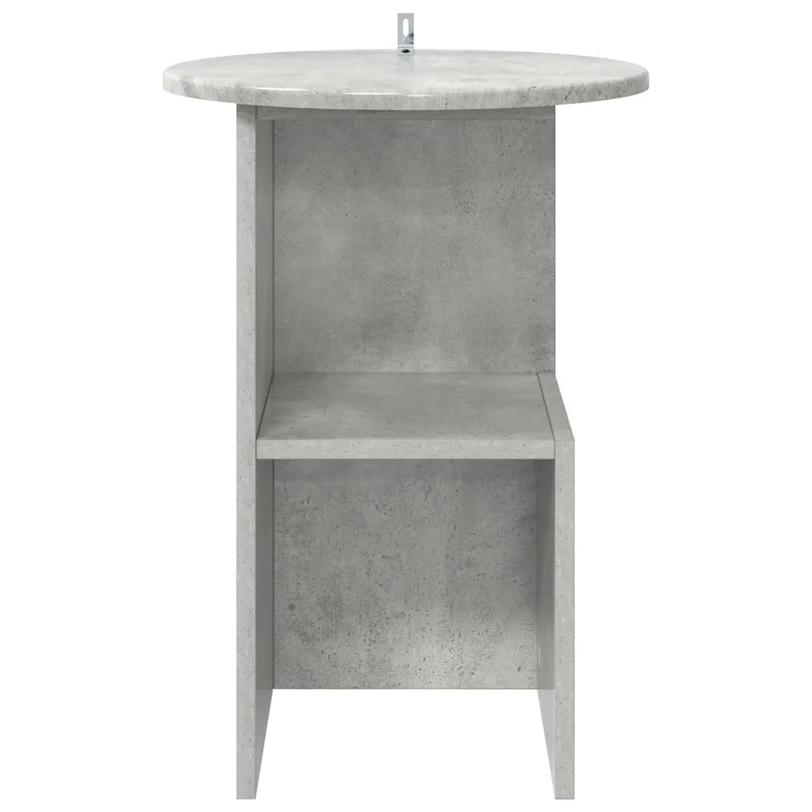 Table d'appoint Gris béton Ø 39,5 x 55 cm Bois d'ingénierie - 5
