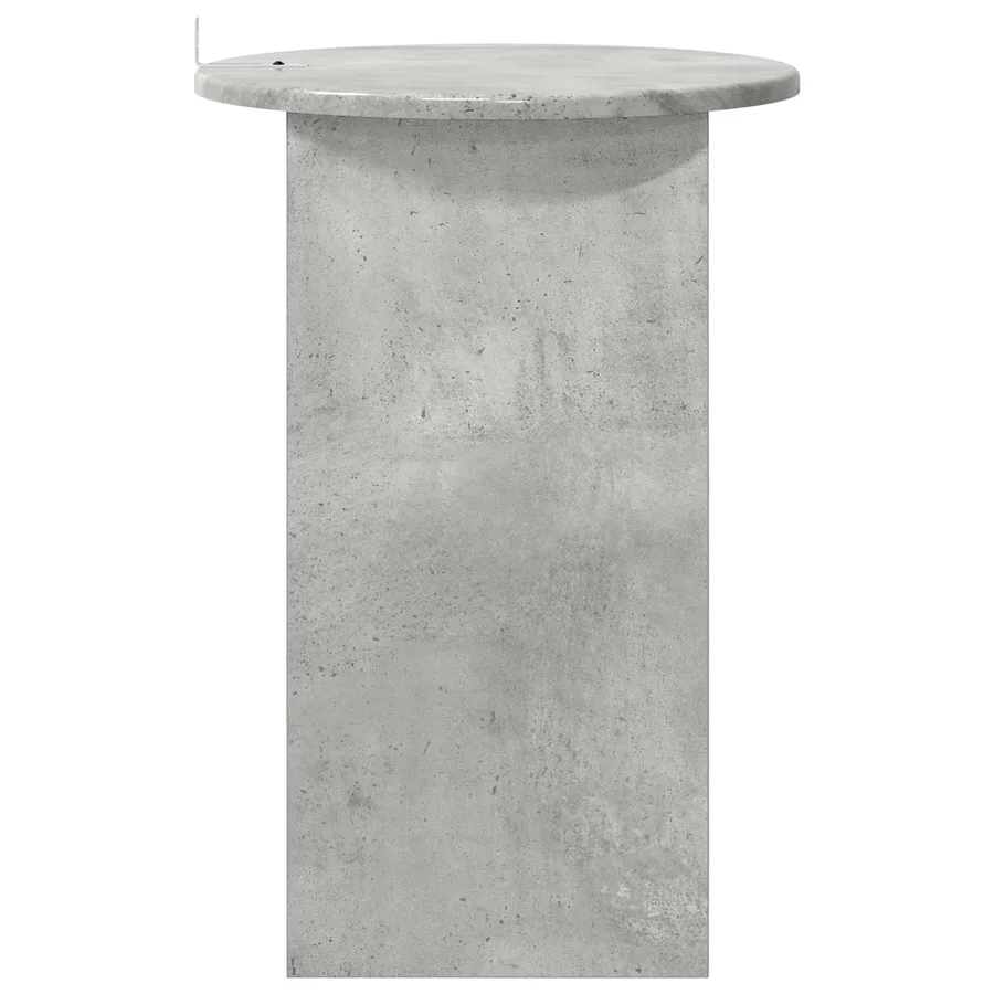 Table d'appoint Gris béton Ø 39,5 x 55 cm Bois d'ingénierie - 6