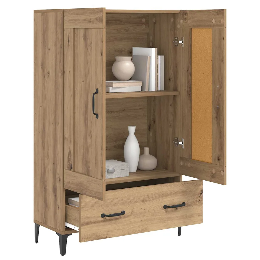 Haut Armoire Chêne artisanal 70 x 31 x 115 cm Bois d'ingénierie - 3
