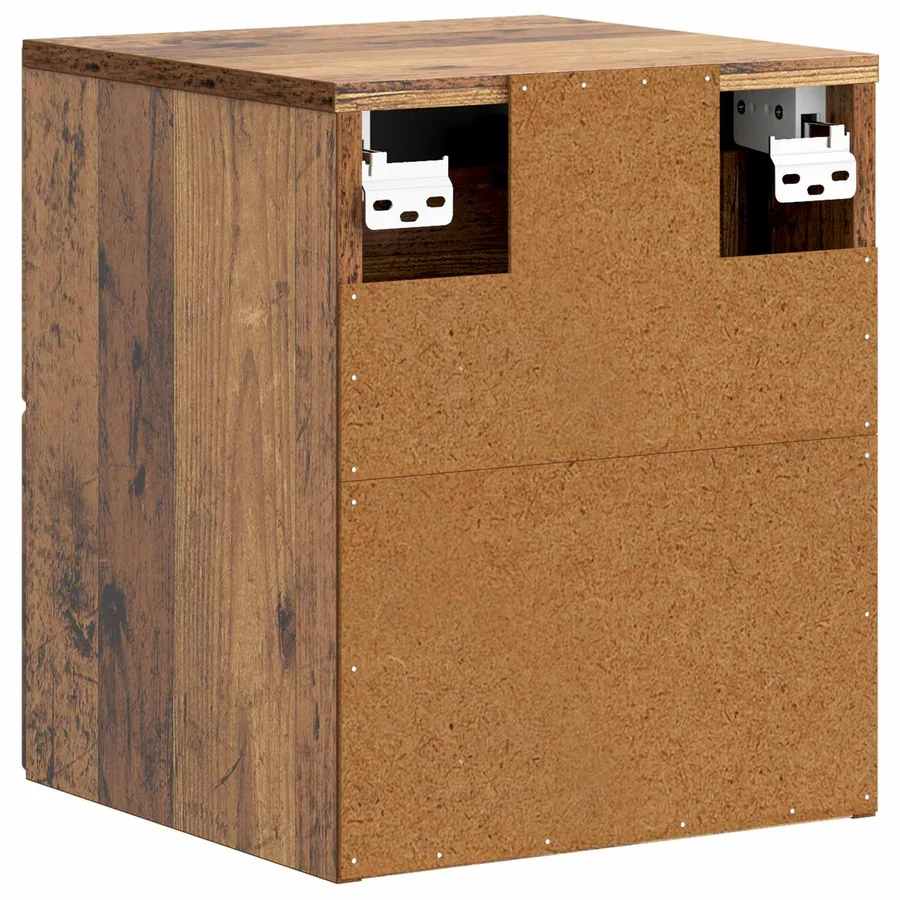 Cabinet de chevet mural Bois ancien 34,5 x 33 x 40 cm - 7