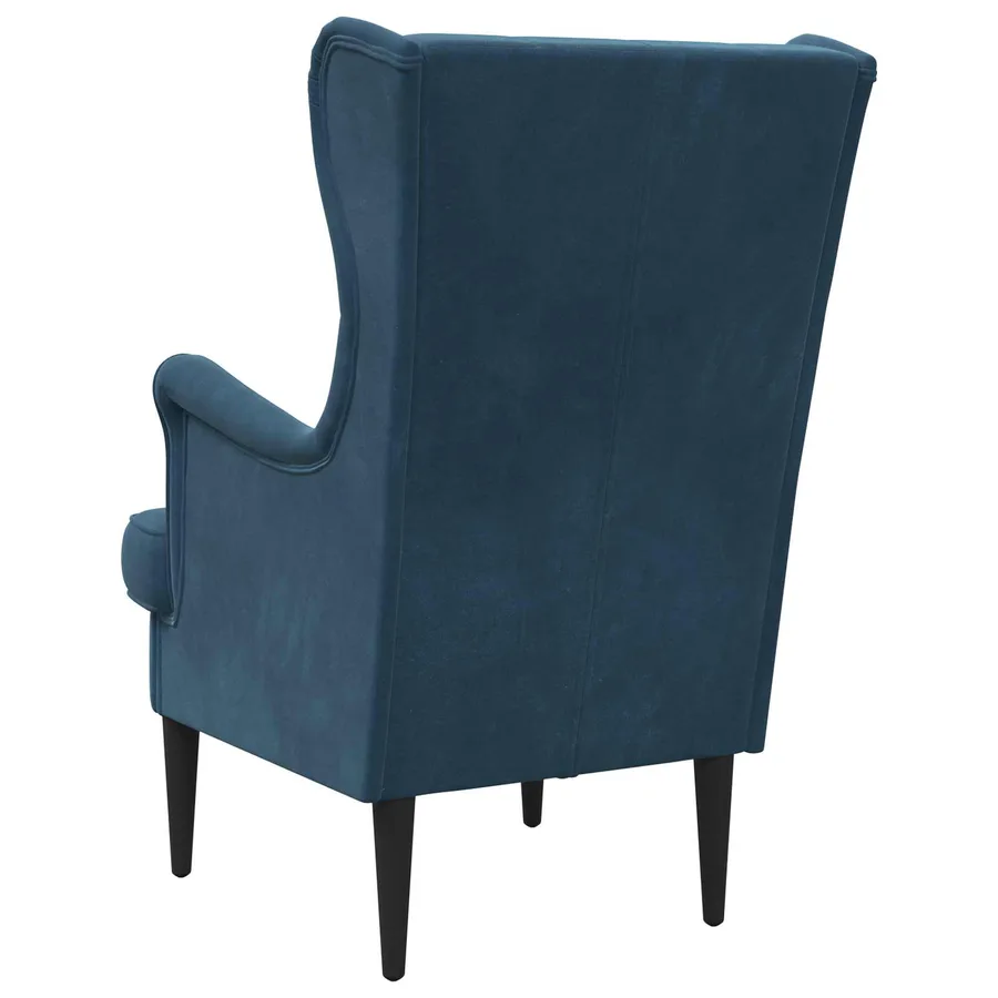 Fauteuil Bleu Velours - 6