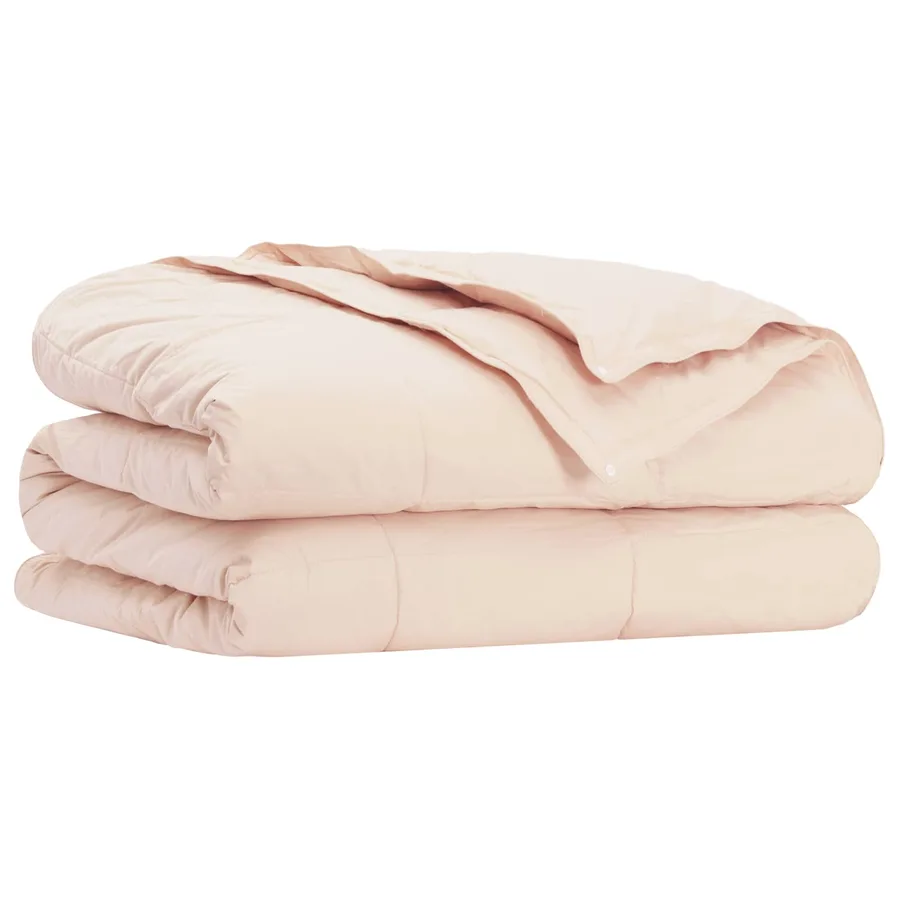Ensemble de Duvet Beige 155 x 200 cm Coton, Kapok, Polyester - 2