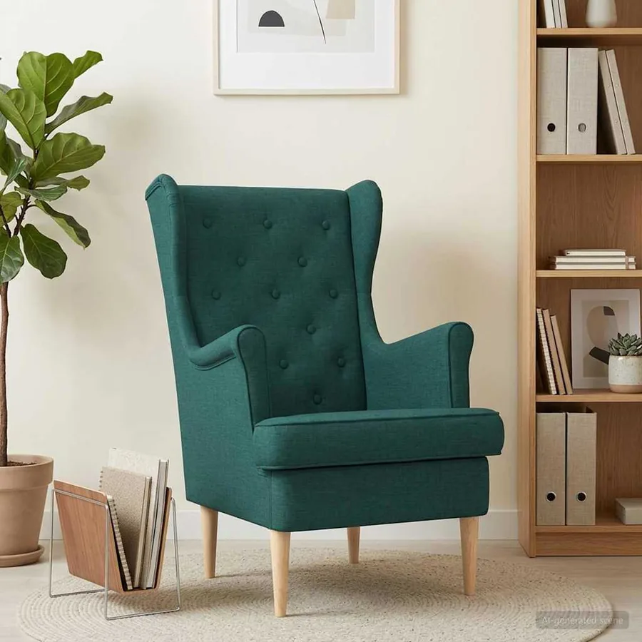 Fauteuil Vert foncé Tissu