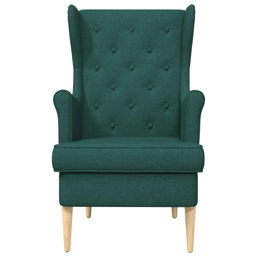 Fauteuil Vert foncé Tissu - 4