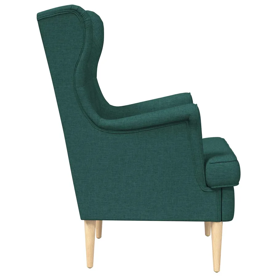 Fauteuil Vert foncé Tissu - 5