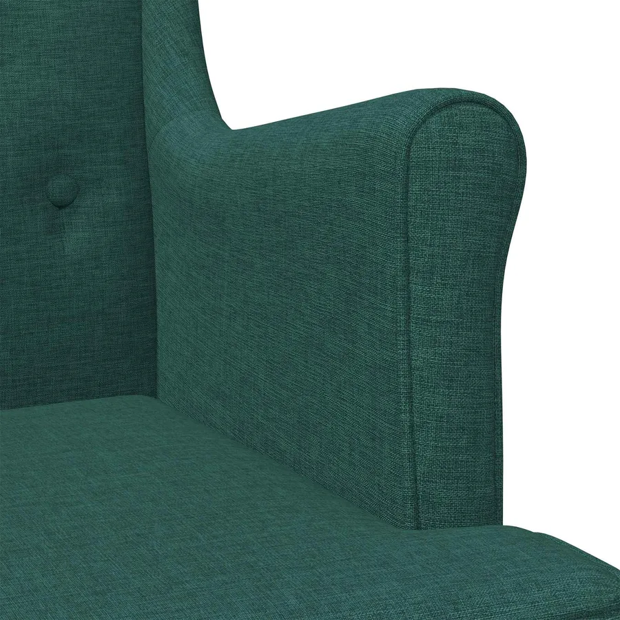 Fauteuil Vert foncé Tissu - 7