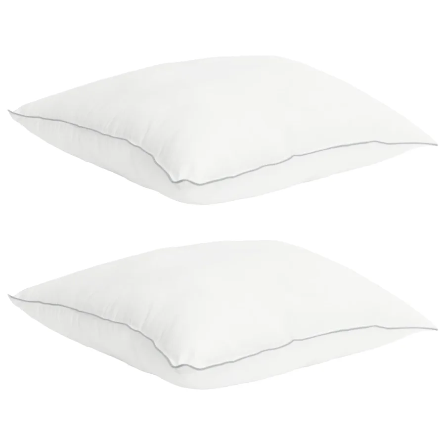 Ensemble de Duvet Blanc 140 x 220 cm Polyester, Bambou - 3