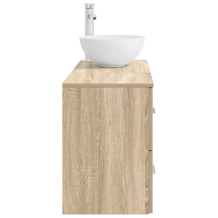 Ensemble de mobilier de salle de bain 2 pcs Chêne Sonoma - 4