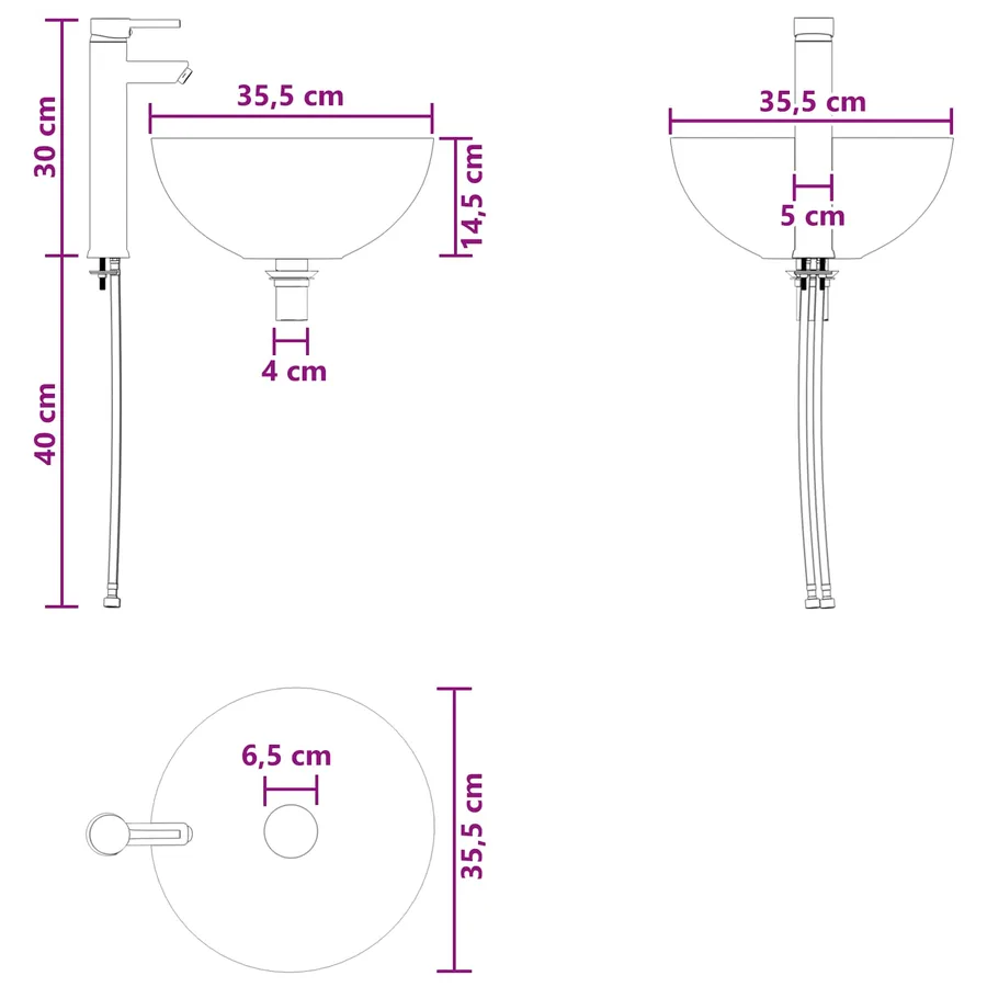 Ensemble de mobilier de salle de bain 2 pcs Blanc - 12