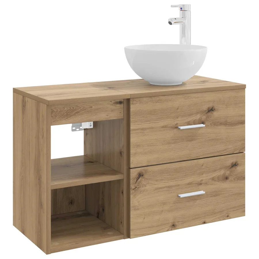 Ensemble de mobilier de salle de bain 2 pc Chêne artisanal - 2