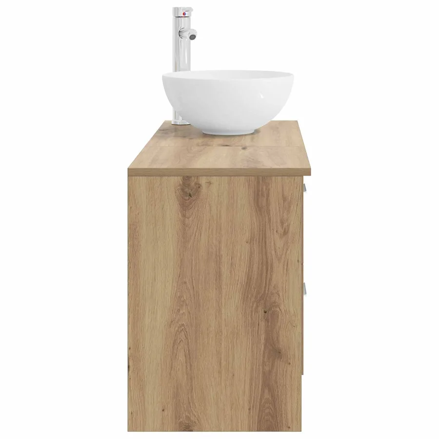 Ensemble de mobilier de salle de bain 2 pc Chêne artisanal - 5