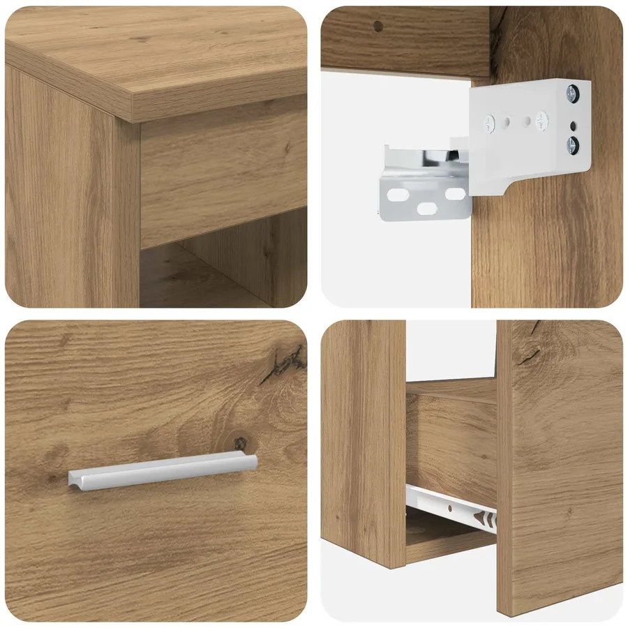 Ensemble de mobilier de salle de bain 2 pc Chêne artisanal - 7