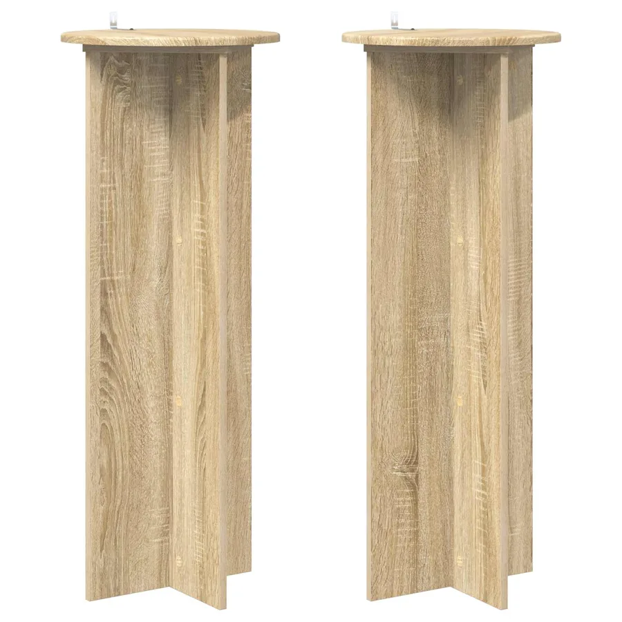 Support de Plante 2 pcs Chêne Sonoma Ø40 x 100 cm - 2