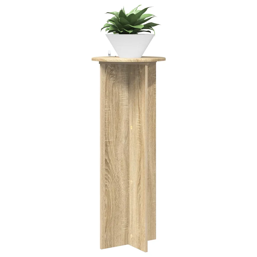 Support de Plante 2 pcs Chêne Sonoma Ø40 x 100 cm - 3