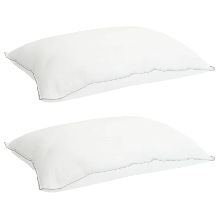 Ensemble de Duvet avec oreiller 2 pcs Blanc Fibre de bambou - 3
