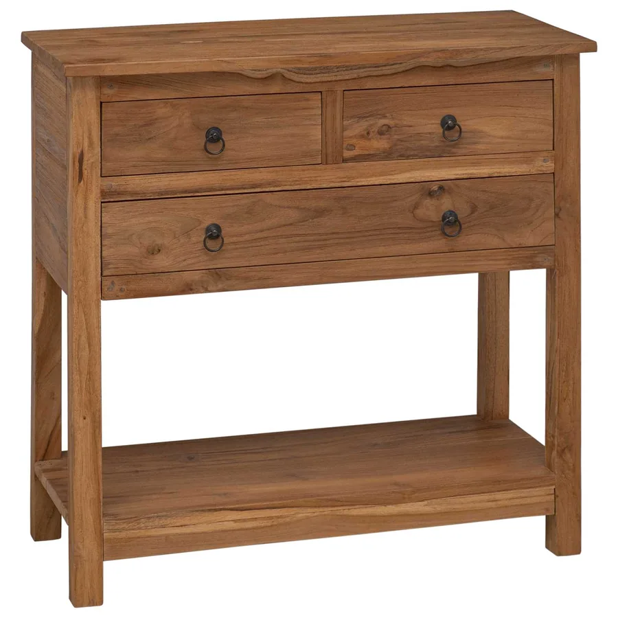 Buffet Naturel 79 x 35 x 80 cm Bois de teck massif