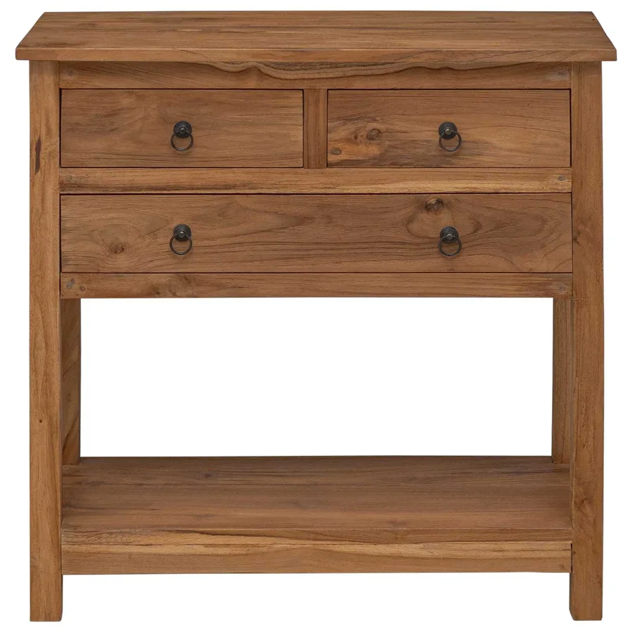 Buffet Naturel 79 x 35 x 80 cm Bois de teck massif - 3
