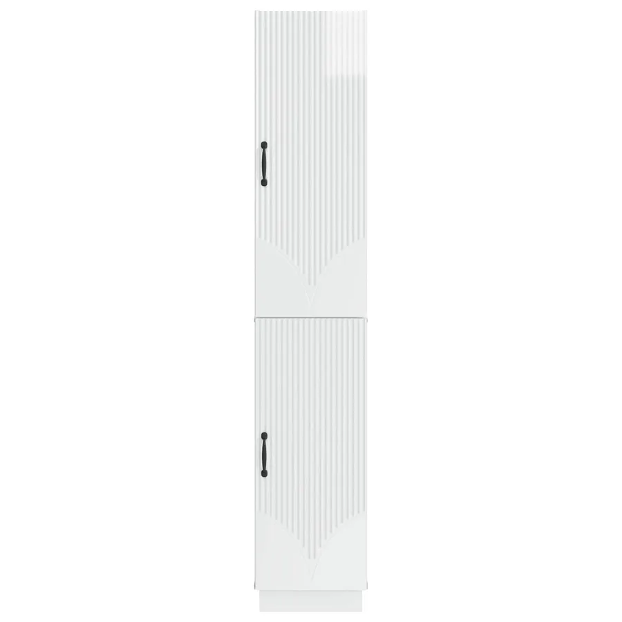 Ensemble de Meubles 2 pcs Blanc brillant Bois d'ingénierie - 5