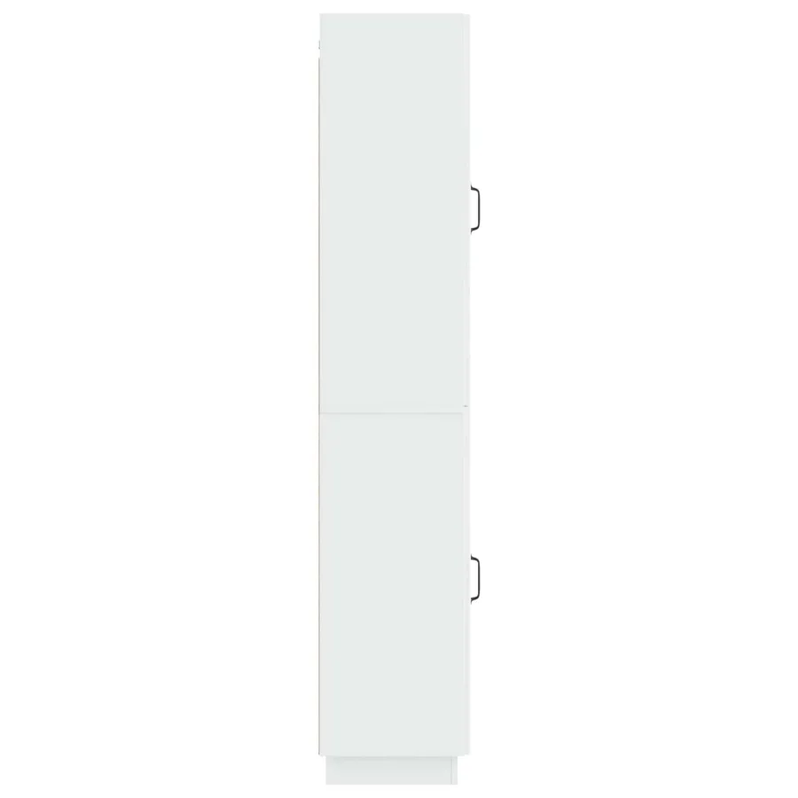 Ensemble de Meubles 2 pcs Blanc brillant Bois d'ingénierie - 6