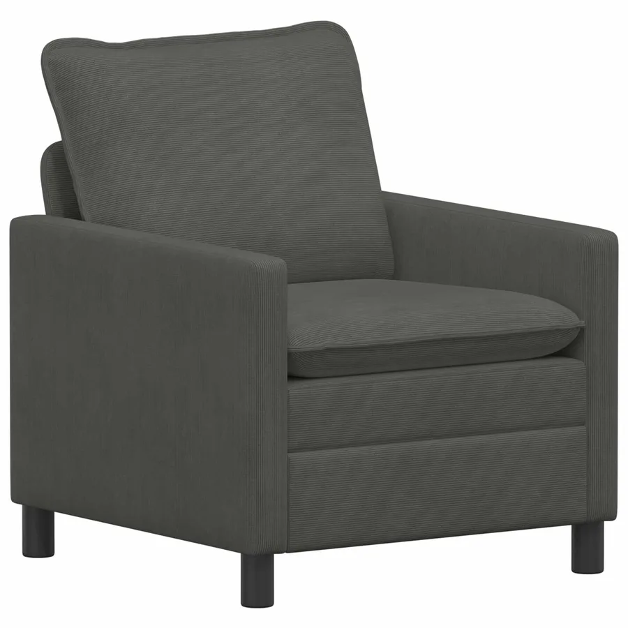 Ensemble de Canapés 2 pcs Gris foncé Tissu - 3