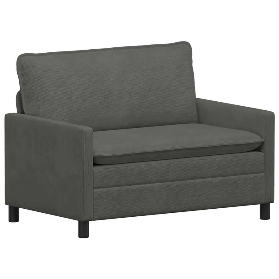 Ensemble de Canapés 2 pcs Gris foncé Tissu - 4
