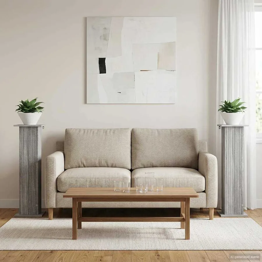 Support de Plante 2 pcs Sonoma gris 30,5 x 30 x 100,5 cm - 4