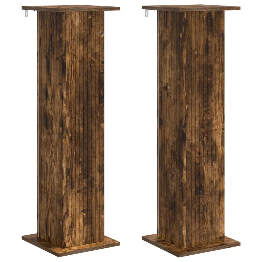 Support de Plante 2 pcs Chêne fumé 30,5 x 30 x 100,5 cm - 2