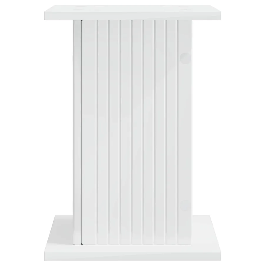 Support de Plante 2 pcs Blanc brillant 30,5 x 30 x 43 cm - 7