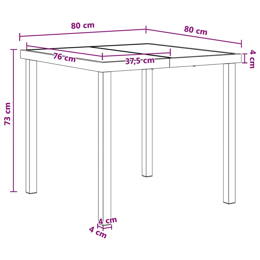 Ensemble de salle à manger pour jardin 5 pcs Noir polyrotin - 8