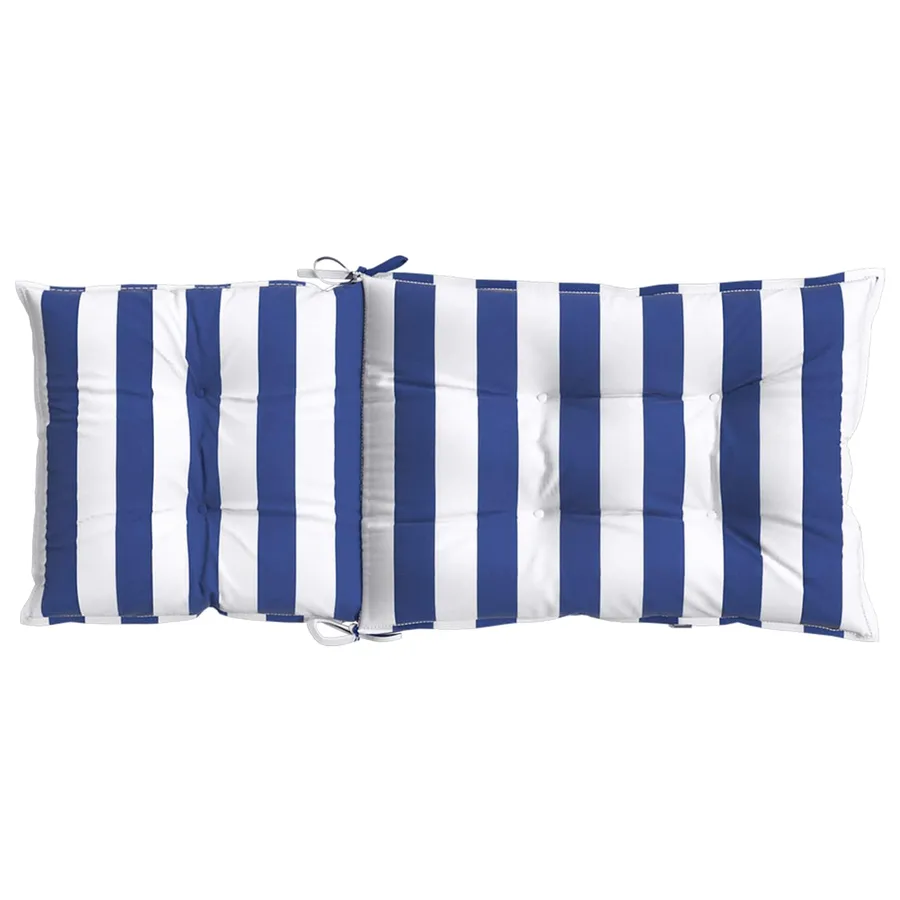 Coussin d'extérieur 4 pcs Bleu et Blanc 120 x 50 x 7 cm Tissu - 7