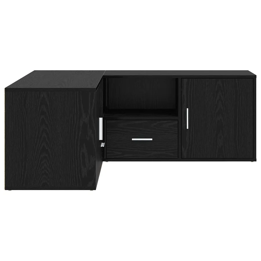 Meuble d'angle Chêne noir 200 x 40 x 45 cm Bois d'ingénierie - 10