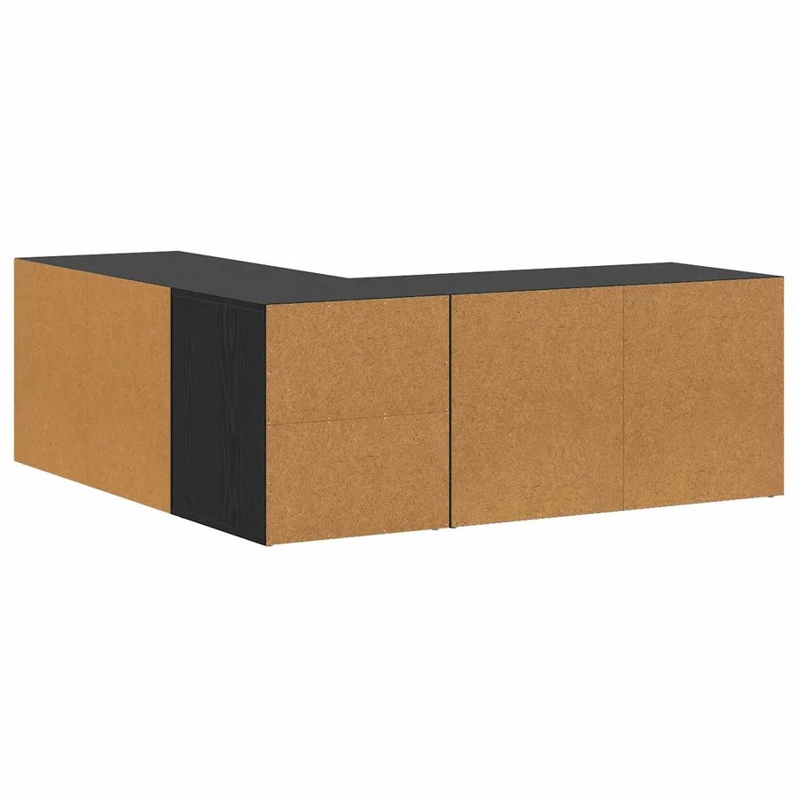 Meuble d'angle Chêne noir 200 x 40 x 45 cm Bois d'ingénierie - 11