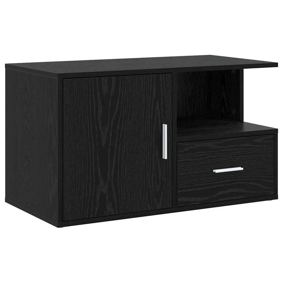 Meuble d'angle Chêne noir 200 x 40 x 45 cm Bois d'ingénierie - 6