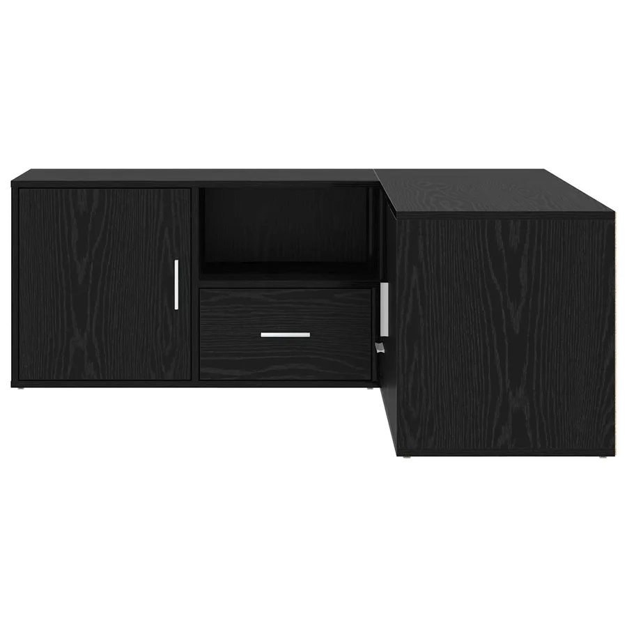 Meuble d'angle Chêne noir 200 x 40 x 45 cm Bois d'ingénierie - 9