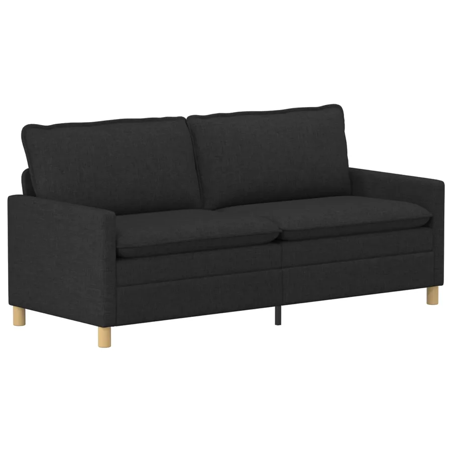 Canapé Noir 196 x 81 x 87,5 cm Tissu - 2