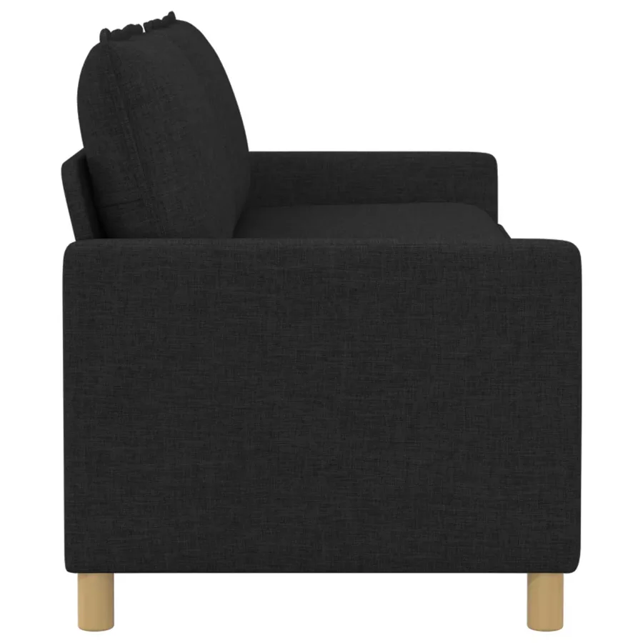 Canapé Noir 196 x 81 x 87,5 cm Tissu - 4