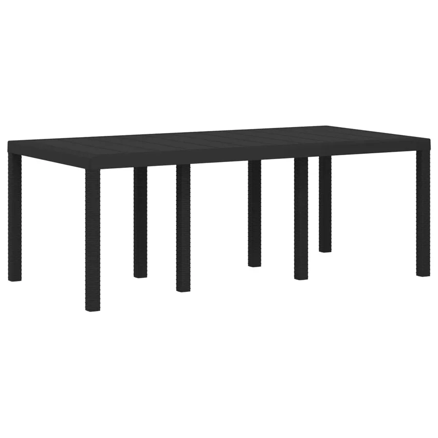 Ensemble de salle à manger pour jardin avec coussin 7 pcs PP - 5