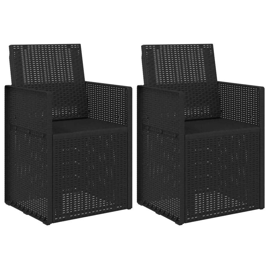 Chaises de jardin salle à manger 2 pcs Anthracite PP - 2