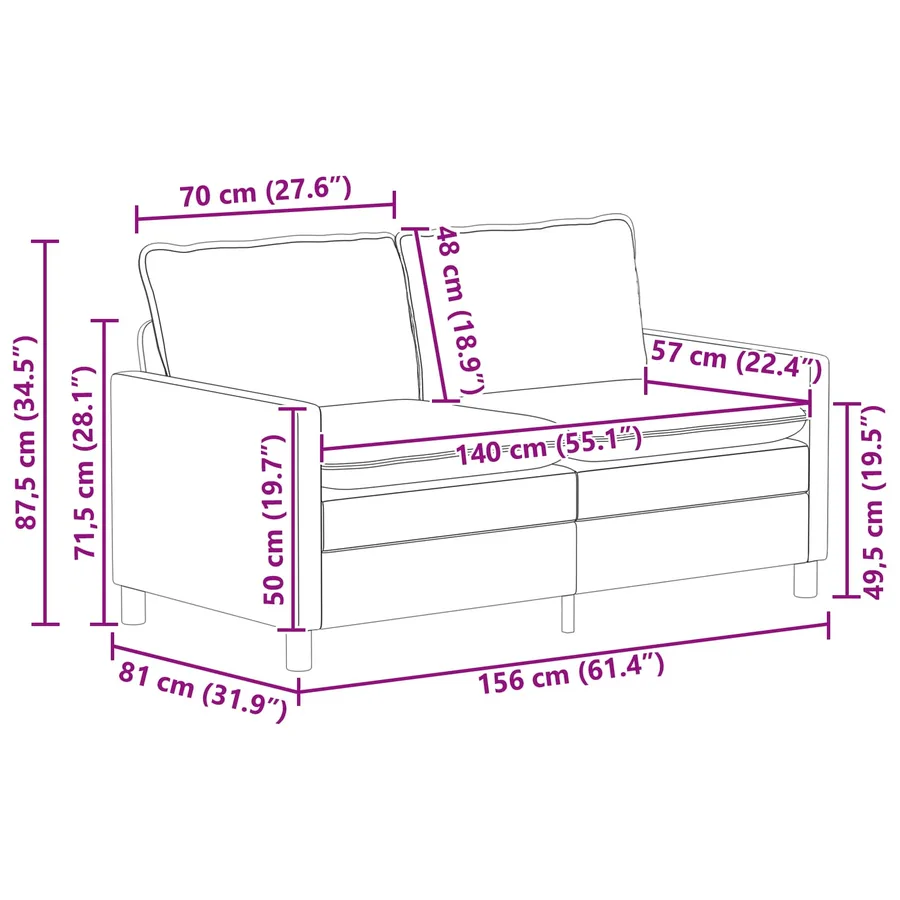 Ensemble de Canapés 2 pcs Jaune Velours - 9