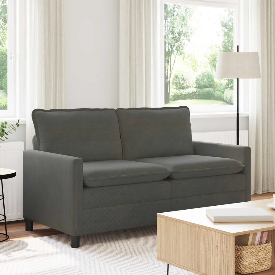Canapé Gris foncé 156 x 81 x 87,5 cm Tissu